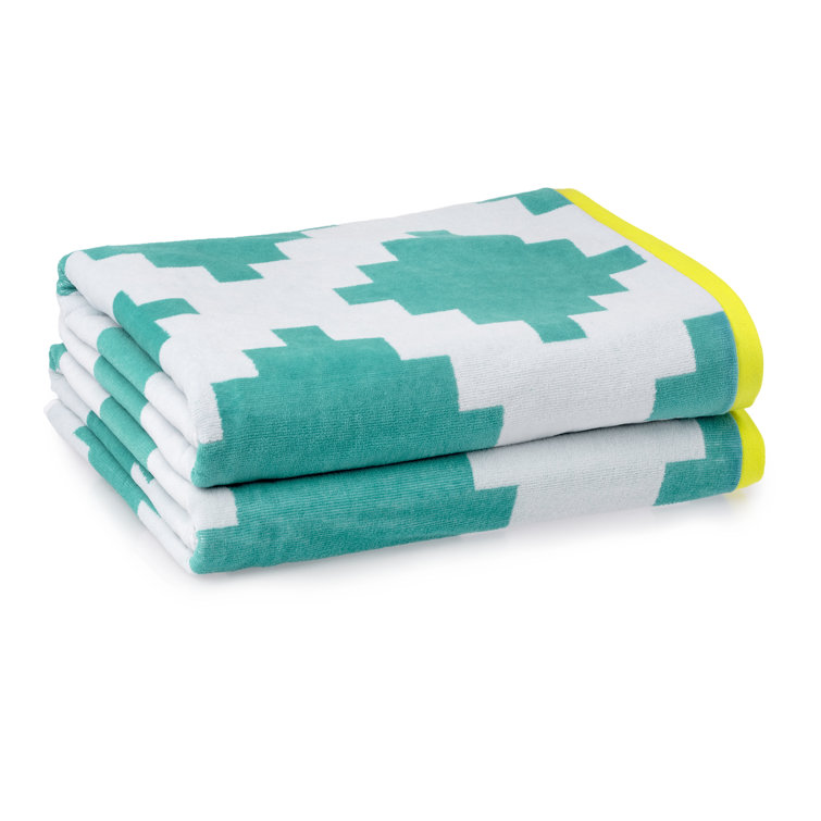 Martha Stewart 2 Piece Turkish Cotton Beach Towel Set & Reviews Wayfair